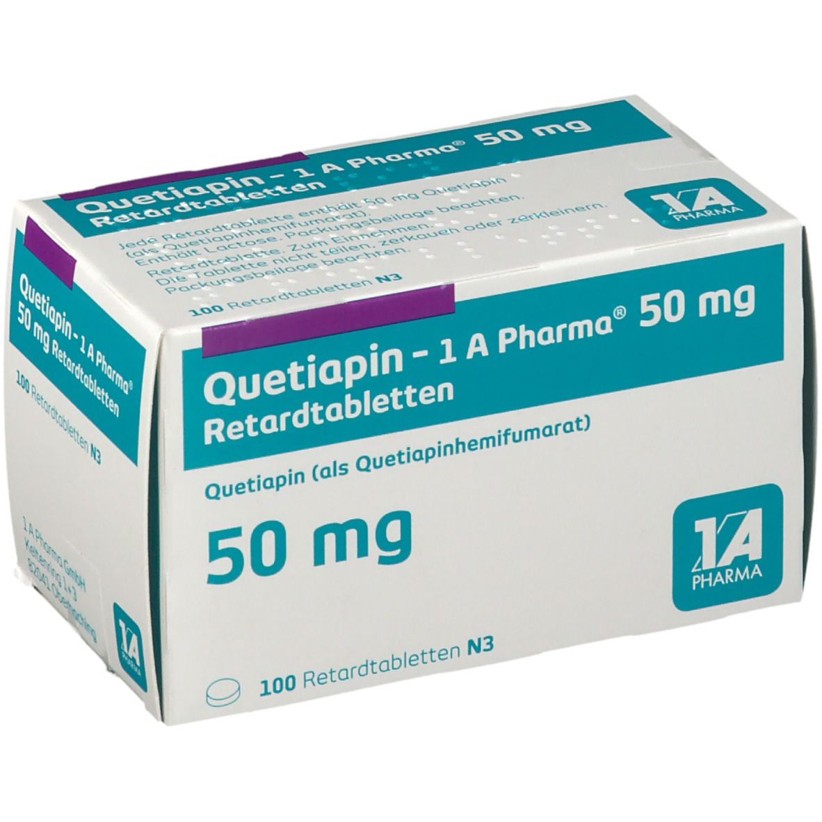 Quetiapin 1A Pharma® 50Mg 100 St mit dem E-Rezept kaufen - SHOP APOTHEKE