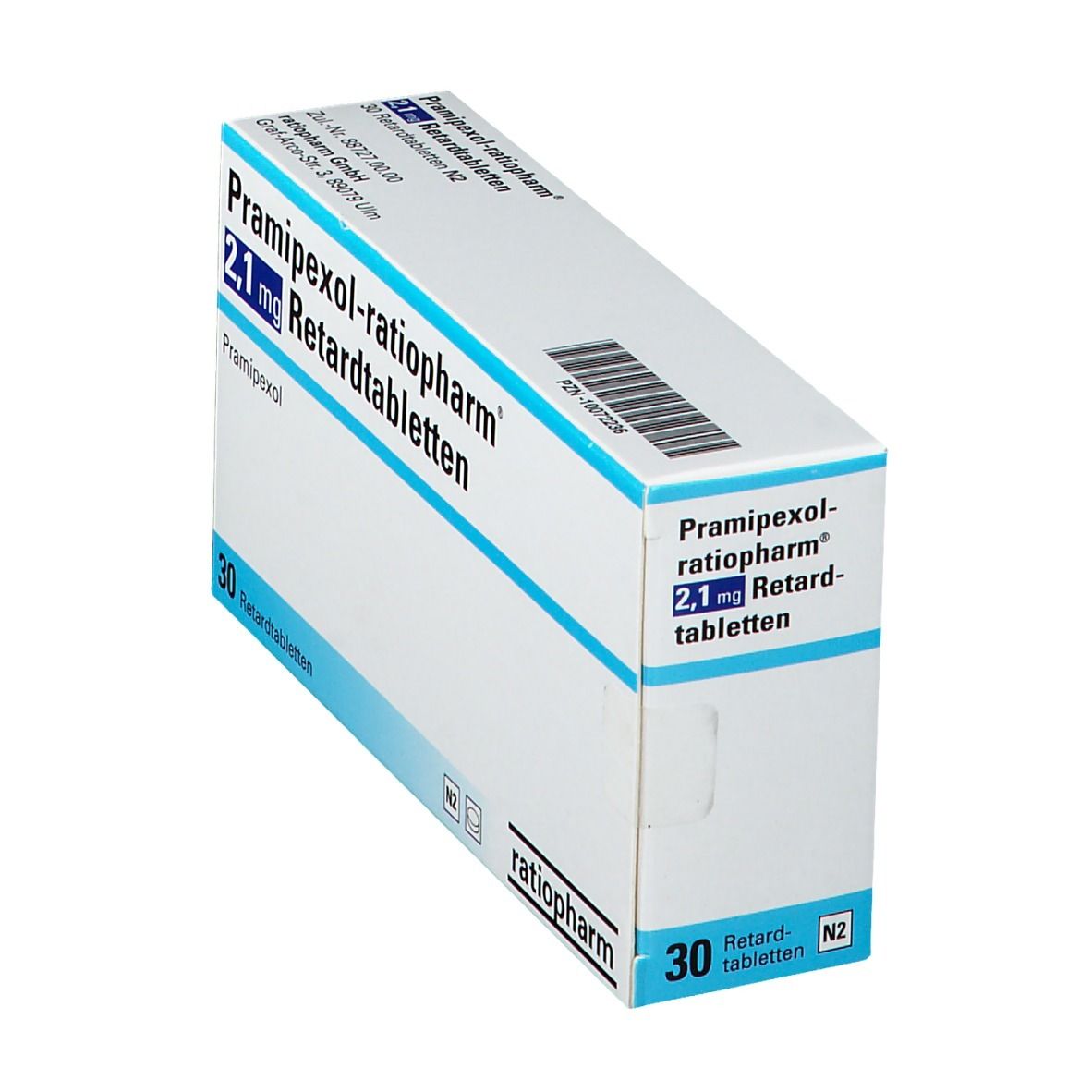 PRAMIPEXOL-ratiopharm 2,10 mg Retardtabletten 30 St Retard-Tabletten