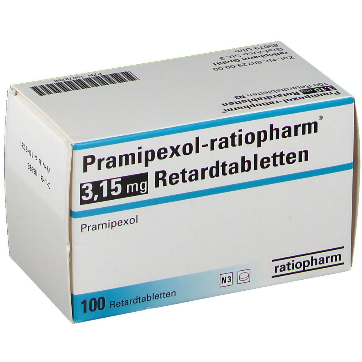 Pramipexol-ratiopharm® 3,15 mg