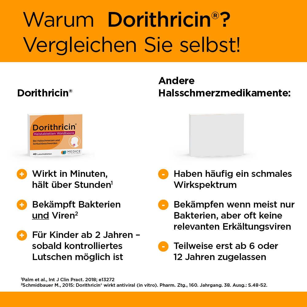 Dorithricin Waldbeere Lutschtabletten bei Halsschmerzen