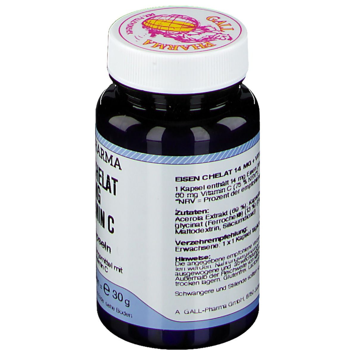 Eisen Chelat 14 mg+Vitamin C GPH Kapseln 60 St