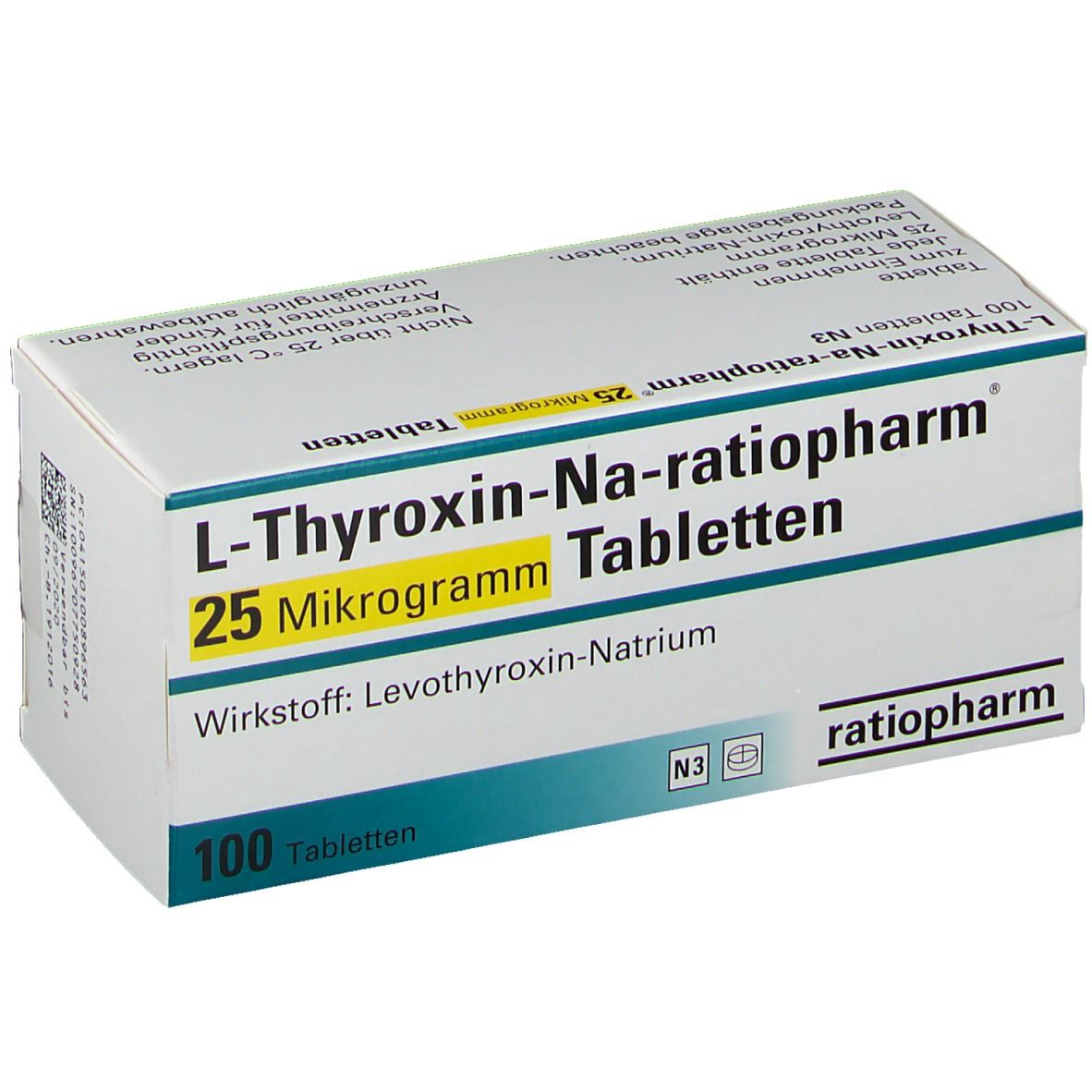 L-Thyroxin-Na-ratiopharm ® 25 Mikrogramm.