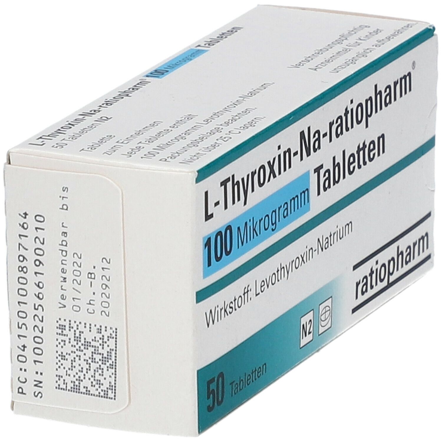 L-THYROXIN-Na-ratiopharm 100 Mikrogramm Tabletten 50 St