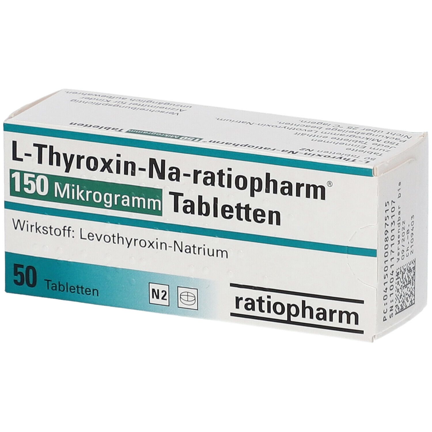 L-Thyroxin-Na-ratiopharm® 150 µg 50 St Mit Dem E-Rezept Kaufen - SHOP ...