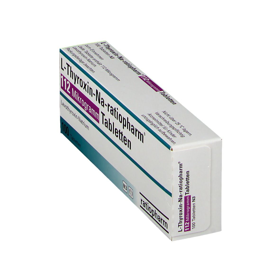 L-THYROXIN-Na-ratiopharm 112 Mikrogramm Tabletten 100 St