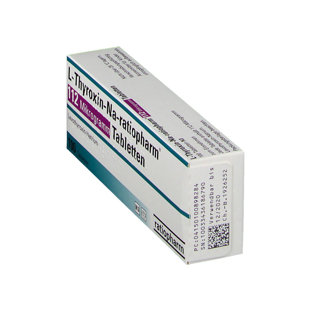 L-Thyroxin-Na-ratiopharm® 112 Mikrogramm