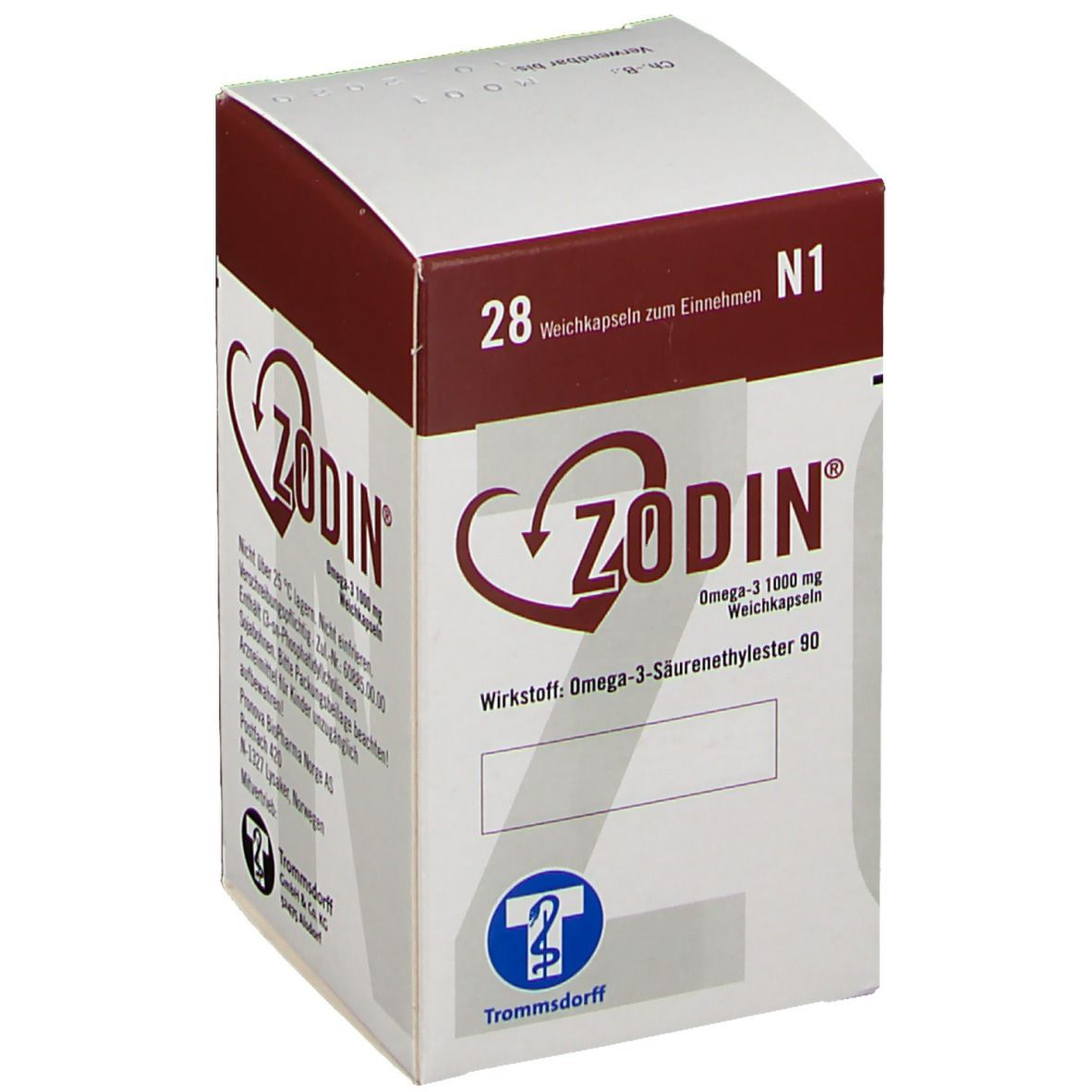 Zodin Omega3 1.000 mg 28 St mit dem ERezept kaufen Shop Apotheke