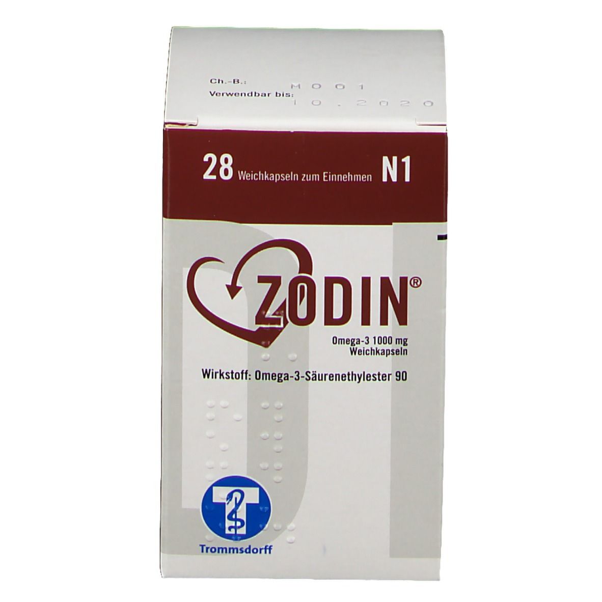 Zodin Omega3 1.000 mg 28 St mit dem ERezept kaufen Shop Apotheke