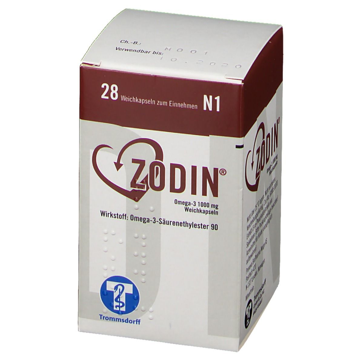 Zodin Omega3 1.000 mg 28 St mit dem ERezept kaufen Shop Apotheke