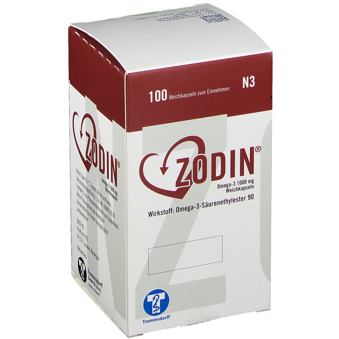 Zodin Omega3 1.000 mg 100 St mit dem ERezept kaufen Shop Apotheke