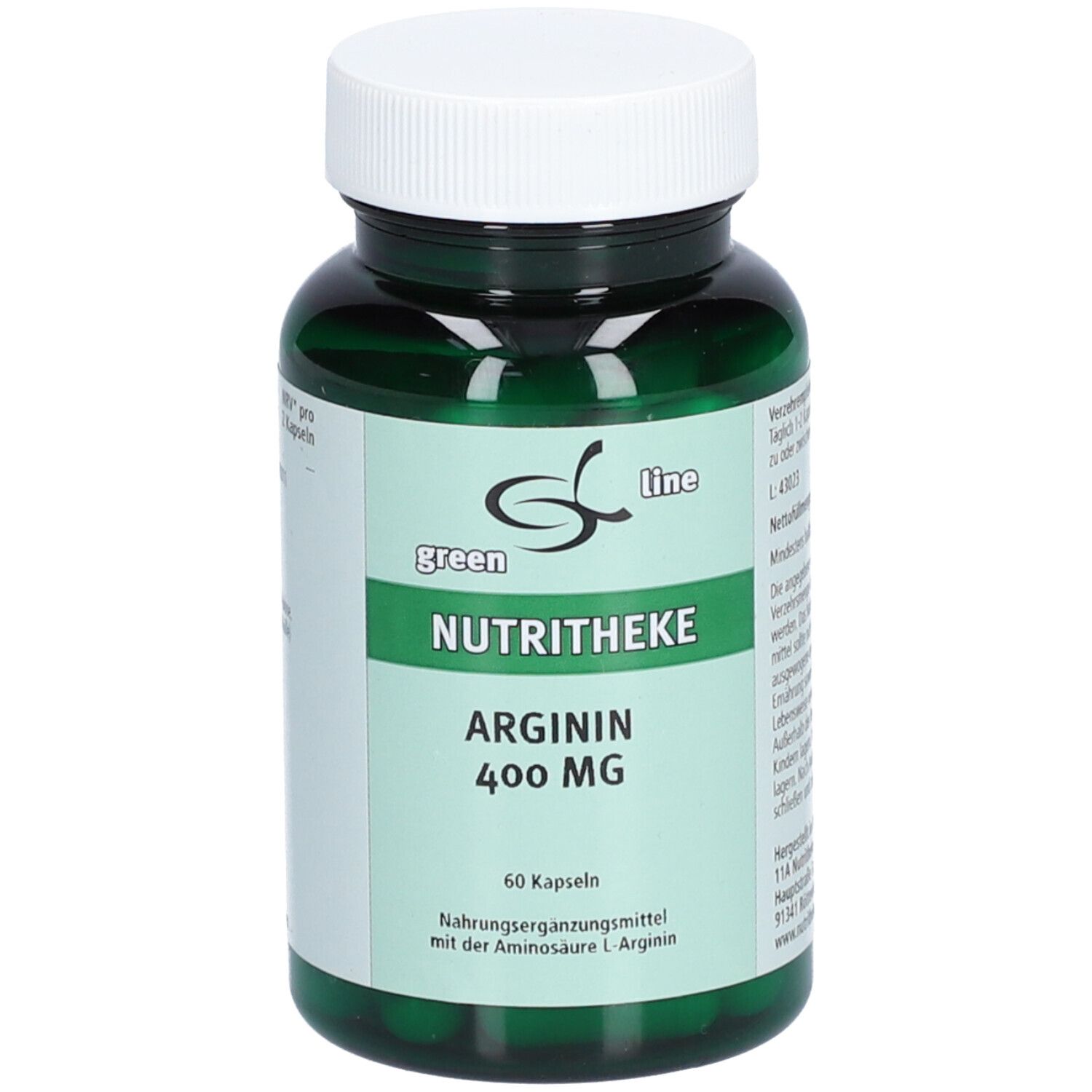 green line NUTRITHEKE Arginin 400 mg