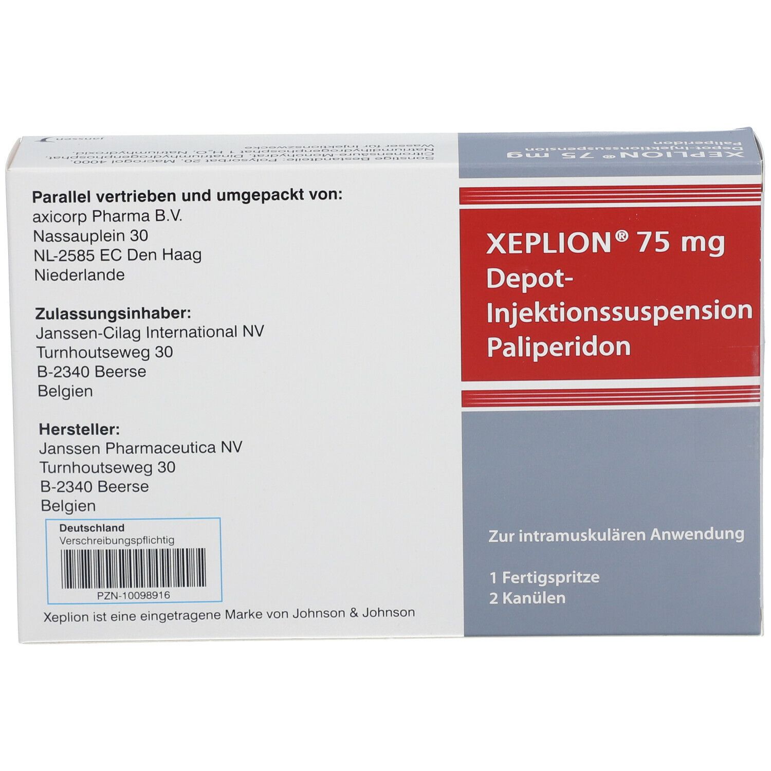 XEPLION 75 mg Depot-Injektionssusp.i.e.Fertigspr.