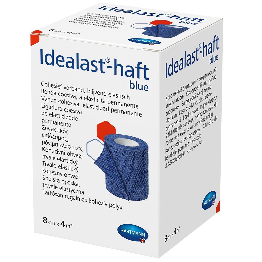 Idealast®-haft Color Binde 8cm x 4 m blau
