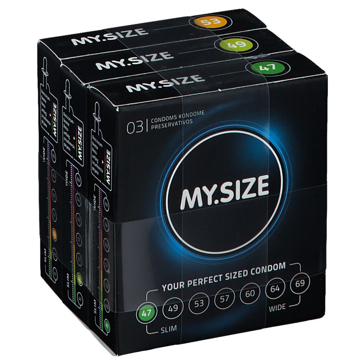 MY.SIZE 47 49 53 Kondome Testpack 3x3 St - Shop Apotheke