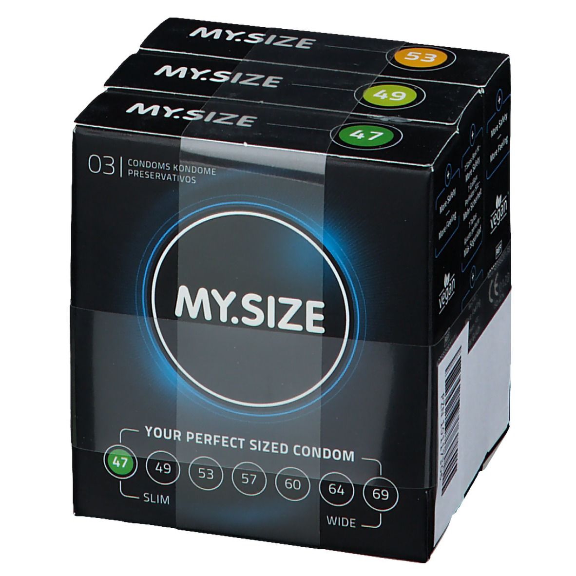 Mysize 47 49 53 Kondome Testpack 3x3 St Shop Apotheke 9361