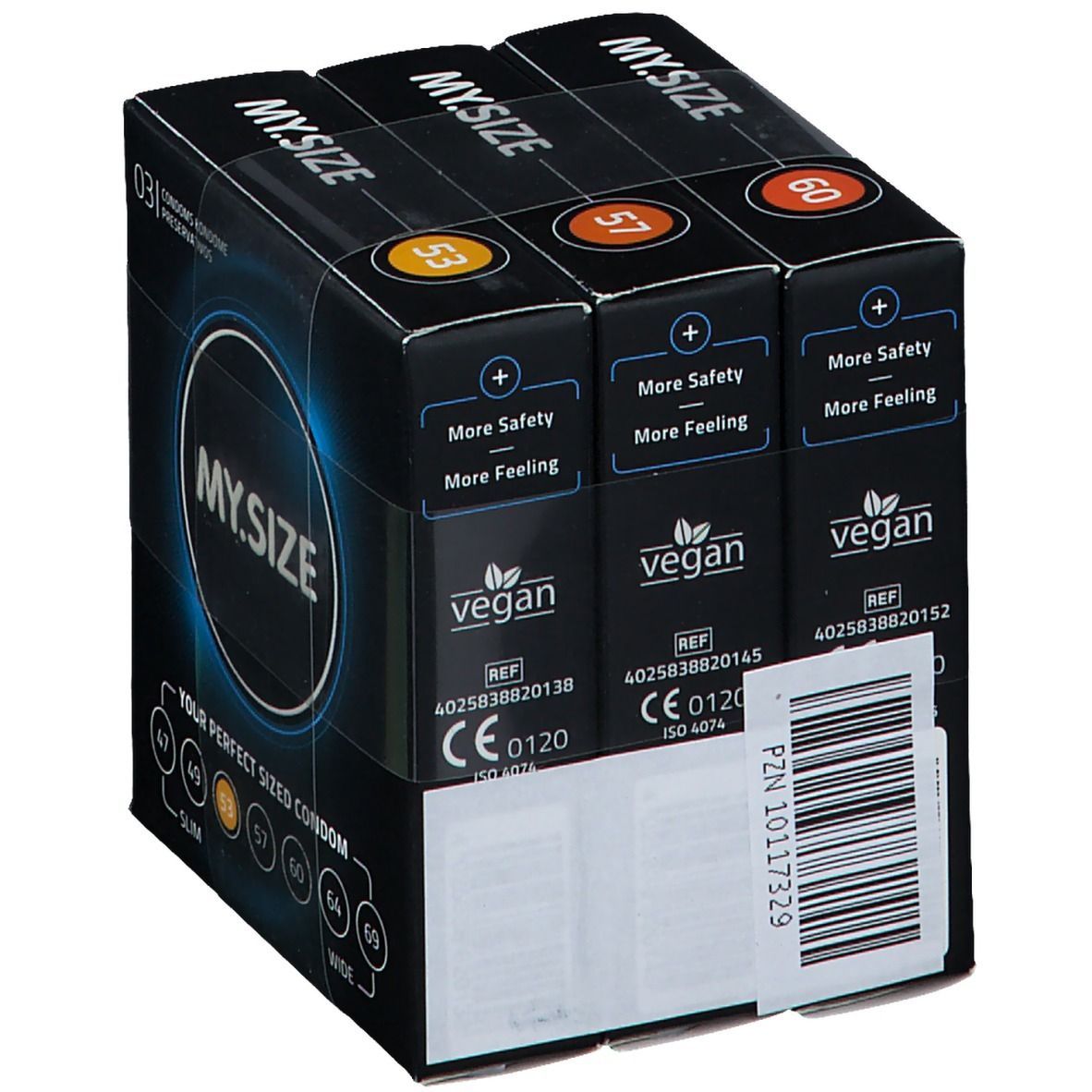 MY.SIZE 53 57 60 Kondome Testpack 3x3 St - Shop Apotheke