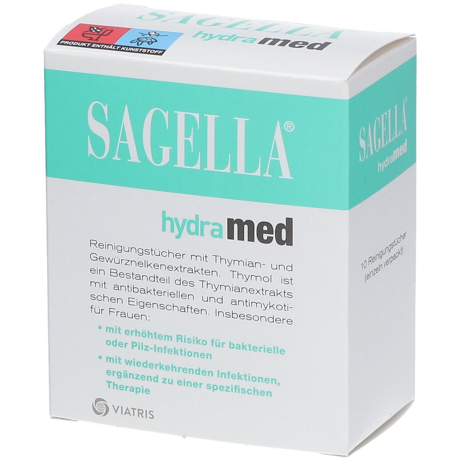 Sagella hydramed Intimwaschlotion Tücher 10 St