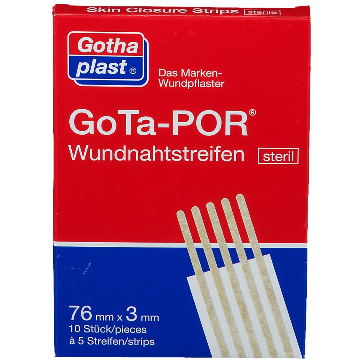 GoTa-POR® Wundnahtstreifen steril 76 mm x 3 mm
