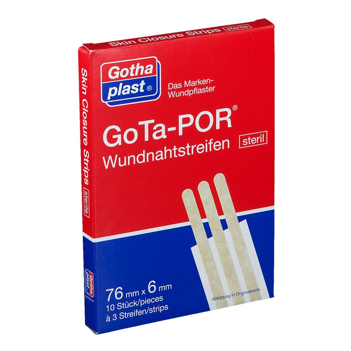 GoTa-POR® Wundnahtstreifen steril 6 cm x 7,6 cm