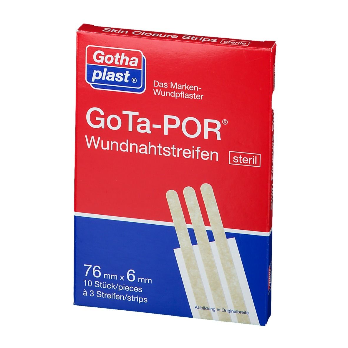 GoTa-POR® Wundnahtstreifen steril 6 cm x 7,6 cm
