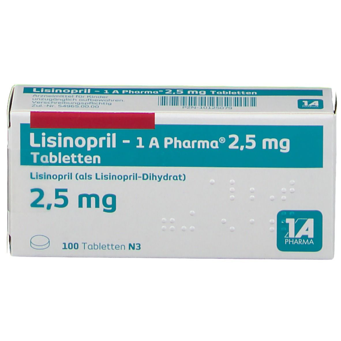 Lisinopril - 1 A Pharma® 2,5 mg