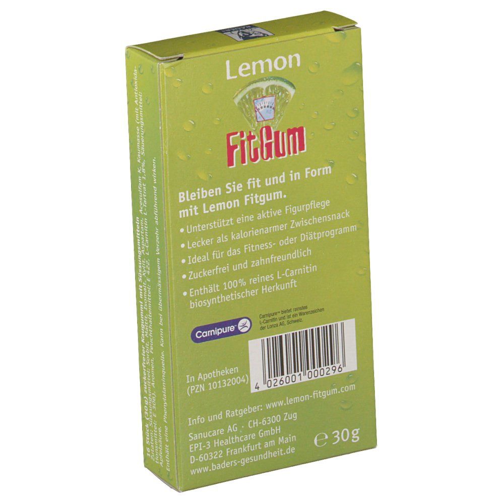Lemon FitGum mit L-Carnitin