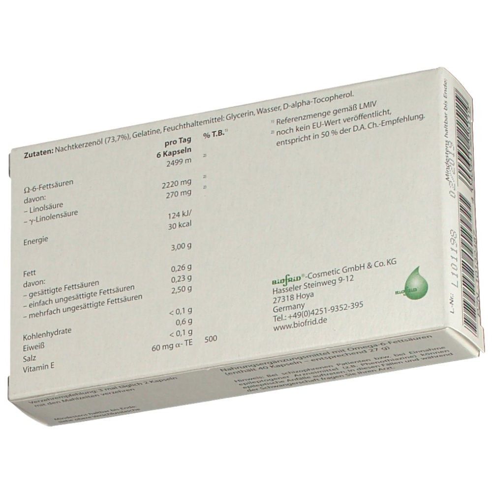 Nachtkerzenöl Kapseln Biofrid
