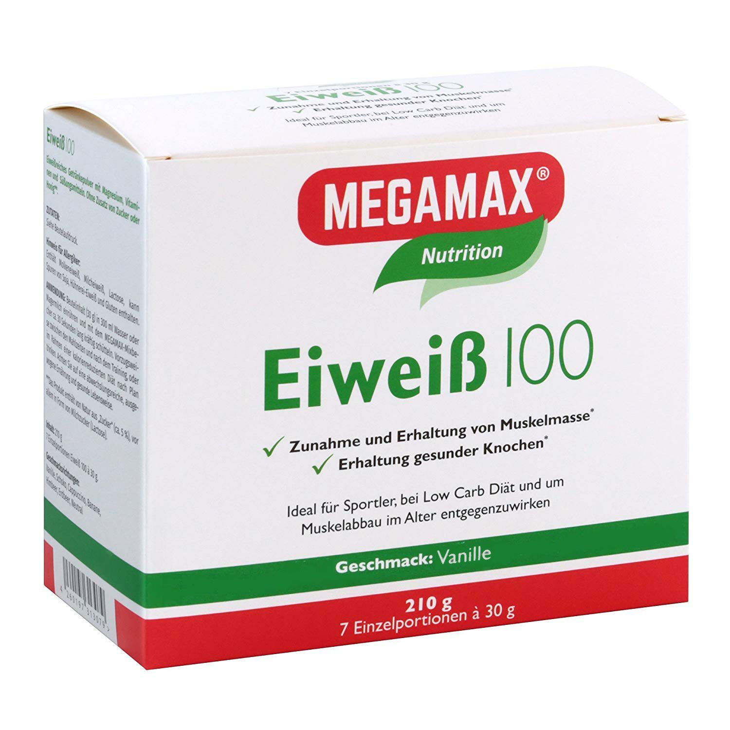 MEGAMAX® Basic & Active Eiweiß 100 Vanille-Geschmack