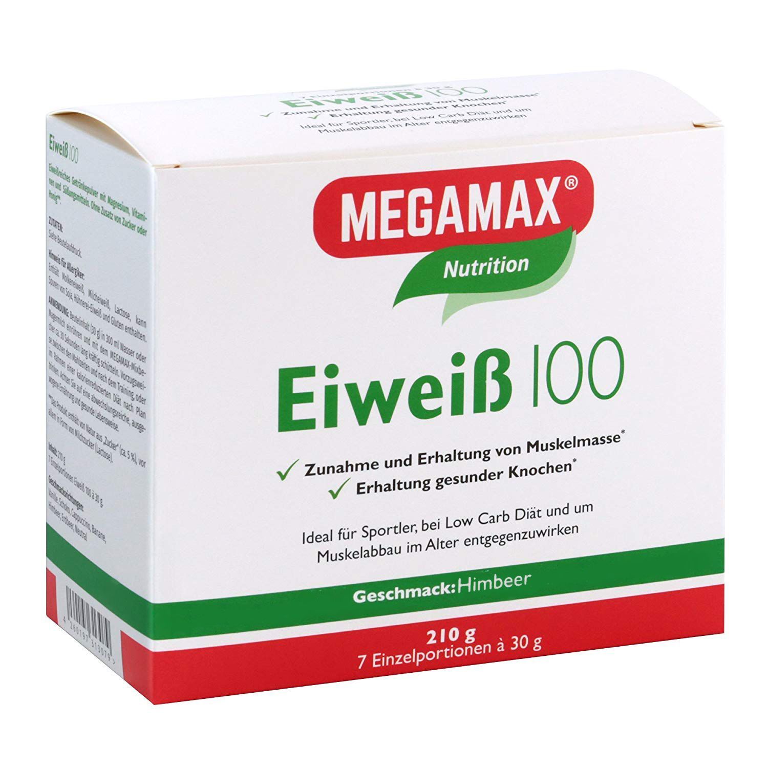 Megamax Eiweiß 100 Himbeer-Geschmack