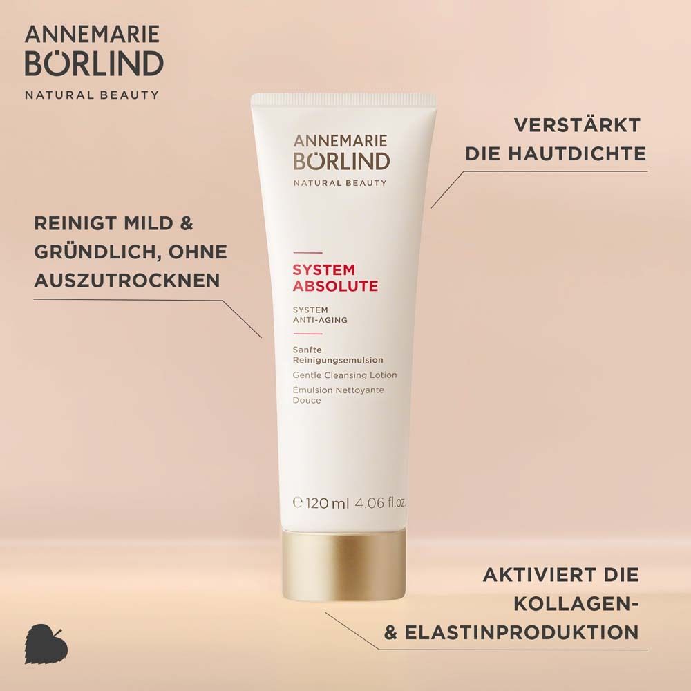Weiße Tube mit Produktnamen und -bezeichnung. Goldfarbener Verschluss. Text-Hinweise.