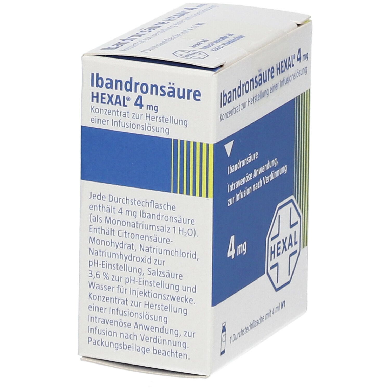 Ibandronsäure Hexal 4 mg Konz.z.Her.Inf.-Lsg.Dsfl. 1 St Infusionslösungskonzentrat