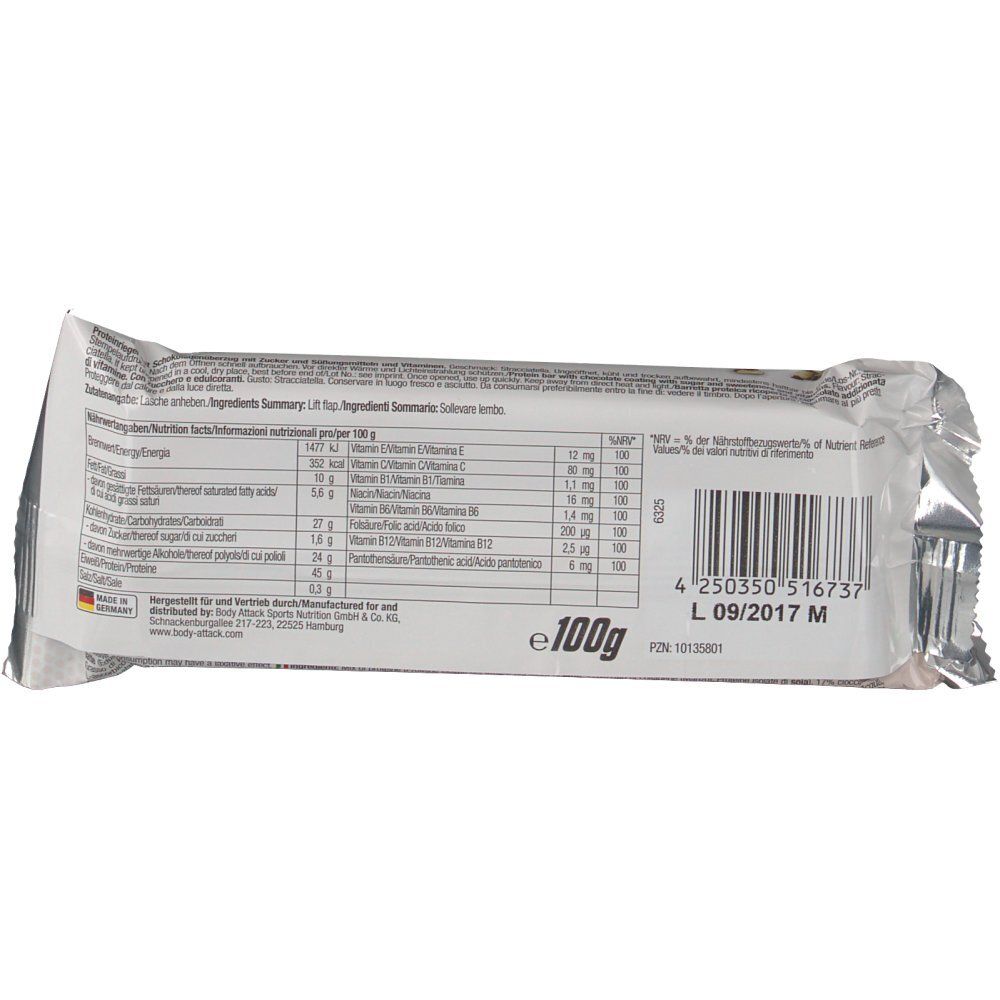 Body Attack Carb Control Proteinriegel Straciatella