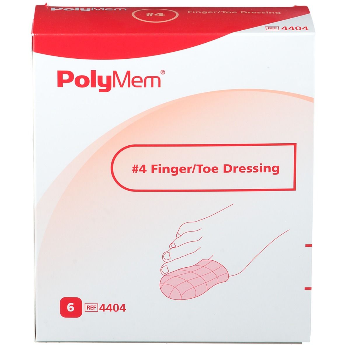 Polymem Finger/Zeh Verband Größe 3 (M) silber 6,7-7,7cm 6 Stück