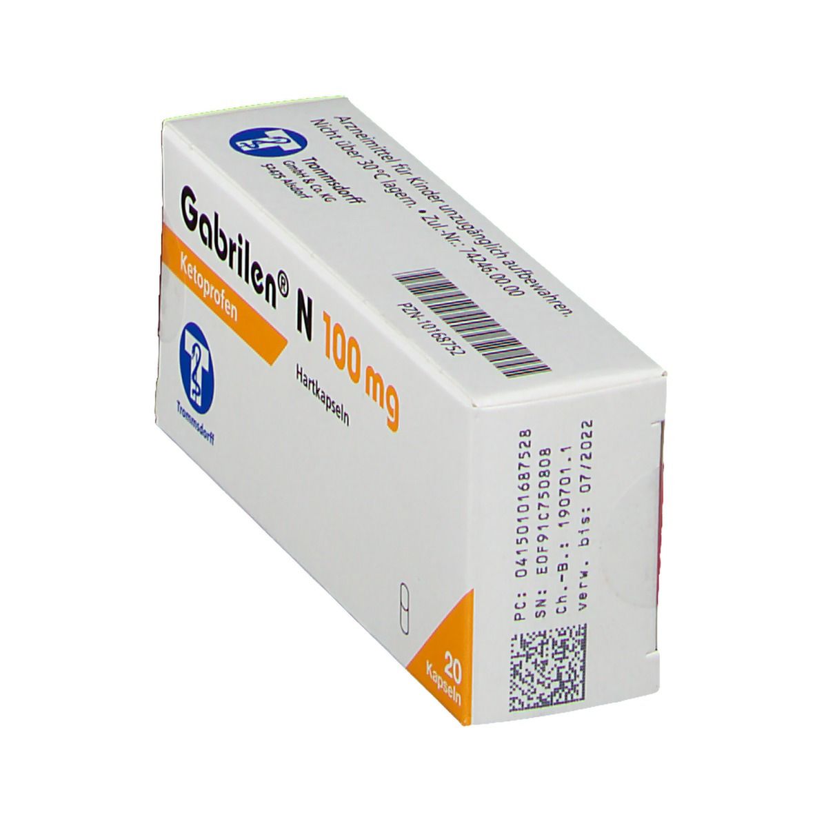 Gabrilen N 100 mg Hartkapseln 20 St