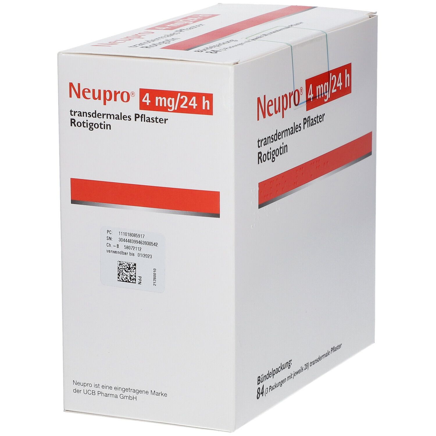 Neupro 4 mg/24 h transdermale Pflaster 84 St transdermal