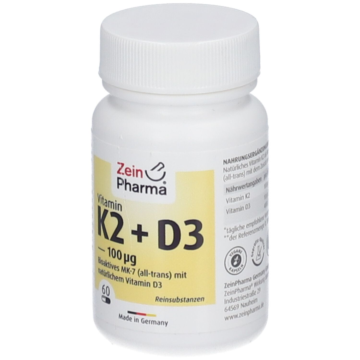 ZeinPharma® Vitamin K2 plus D3 Kapseln 60 St
