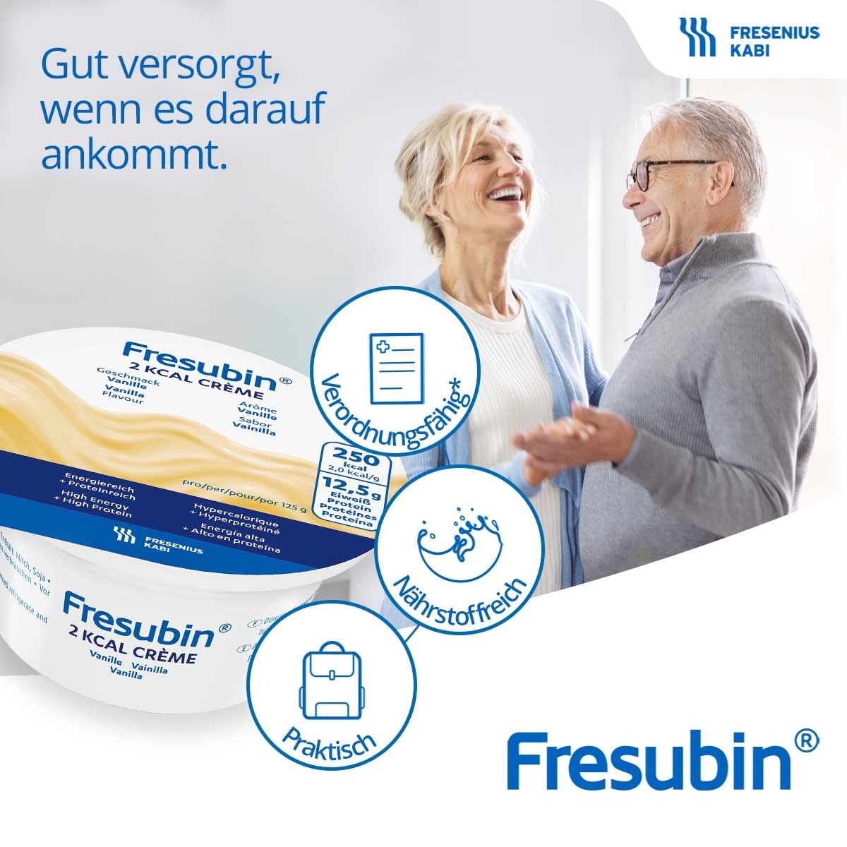 Fresubin 2 kcal Creme Vanille | eiweißreicher Pudding bei Schluckstörungen & Dysphagie