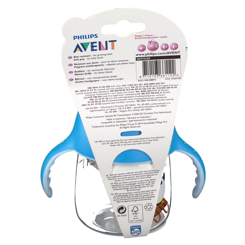 Philips® AVENT Becher mit Trinkschnabel blau 260 ml