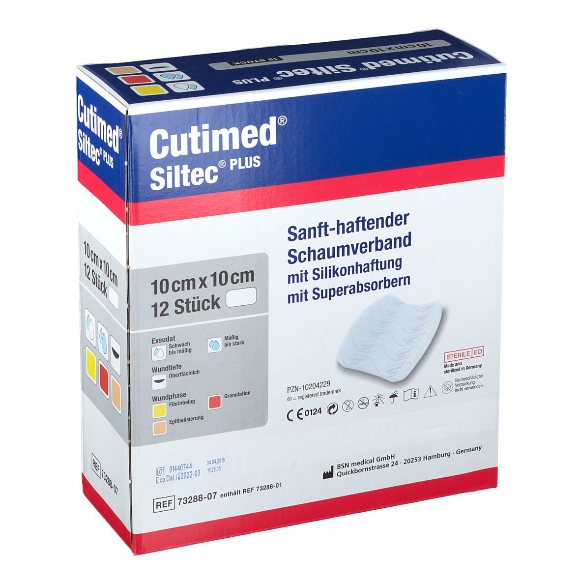 Cutimed® Siltec Plus 10 cm x 10 cm