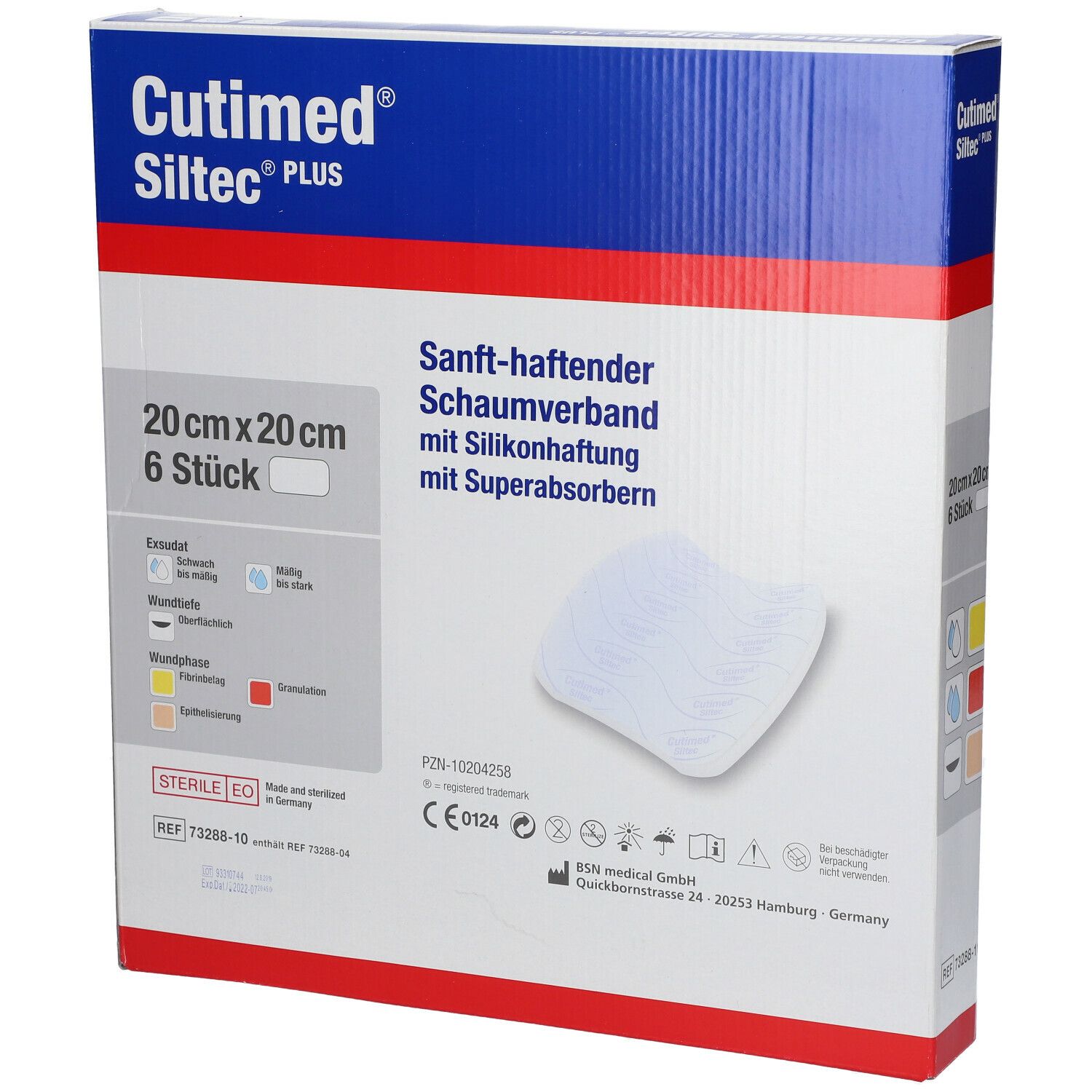 Cutimed® Siltec Plus 20 cm x 20 cm