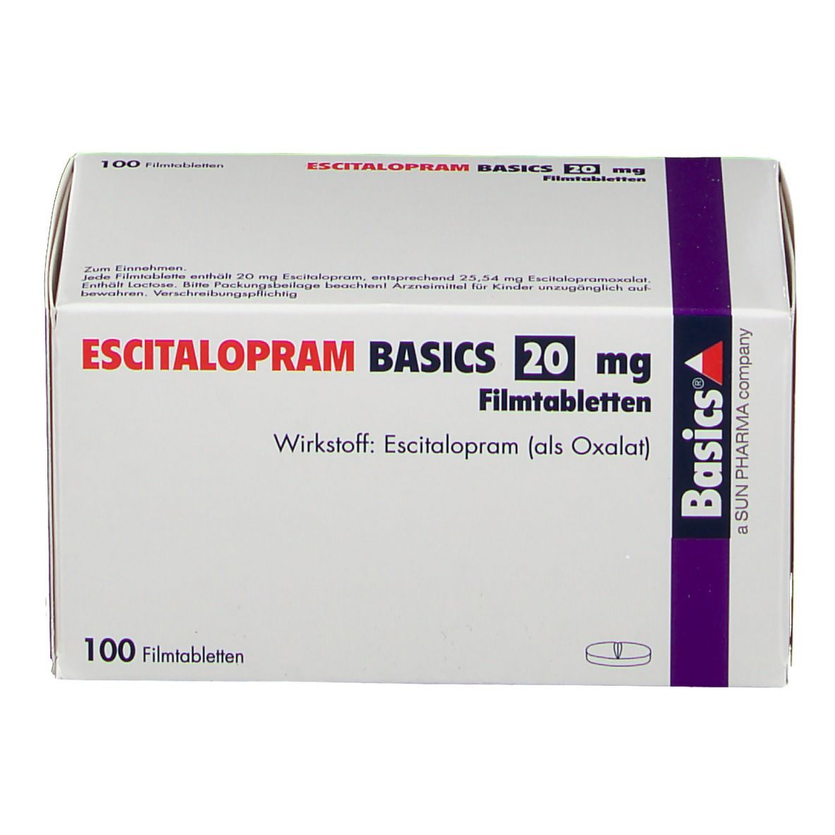 ESCITALOPRAM BASICS 20 mg