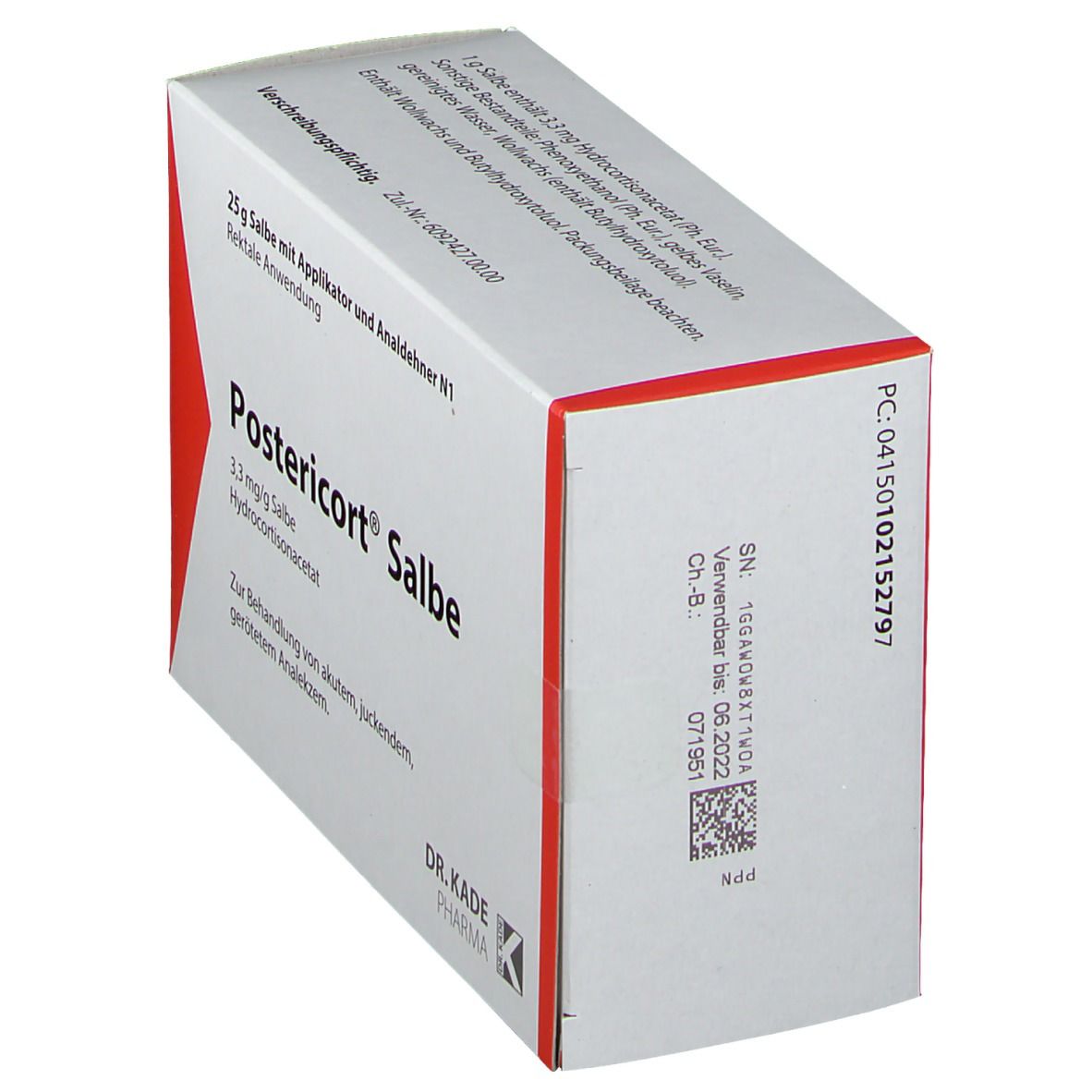 Postericort Salbe mit Analdehner 25 g