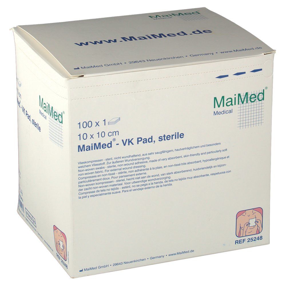 MaiMed® VK Pad Vlieskompressen 10 x 10 cm steril