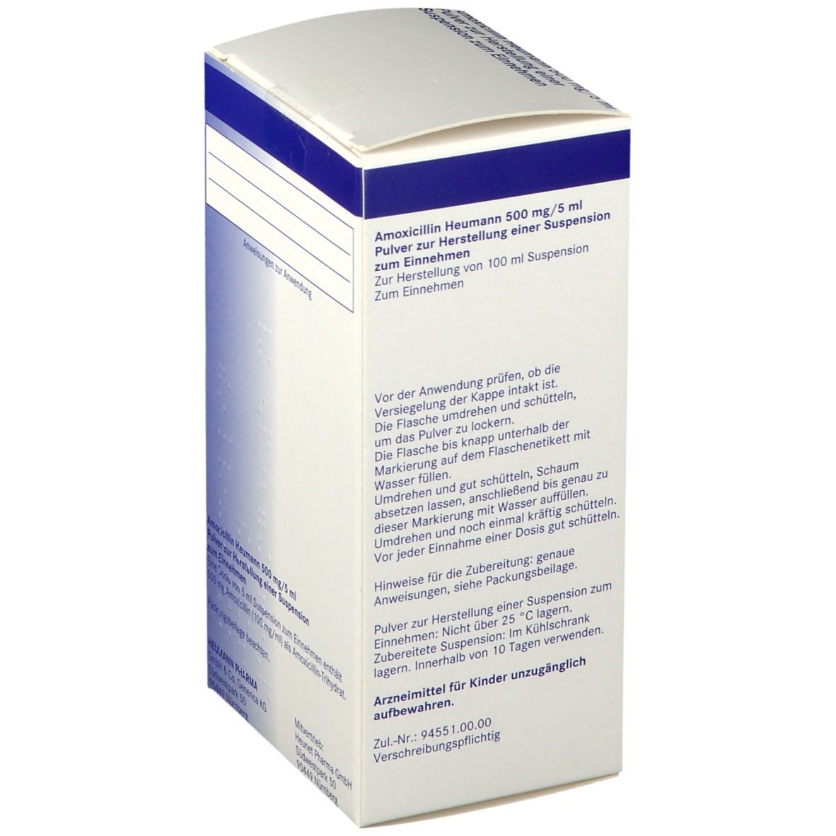 Amoxicillin Heumann 500 mg/5 ml