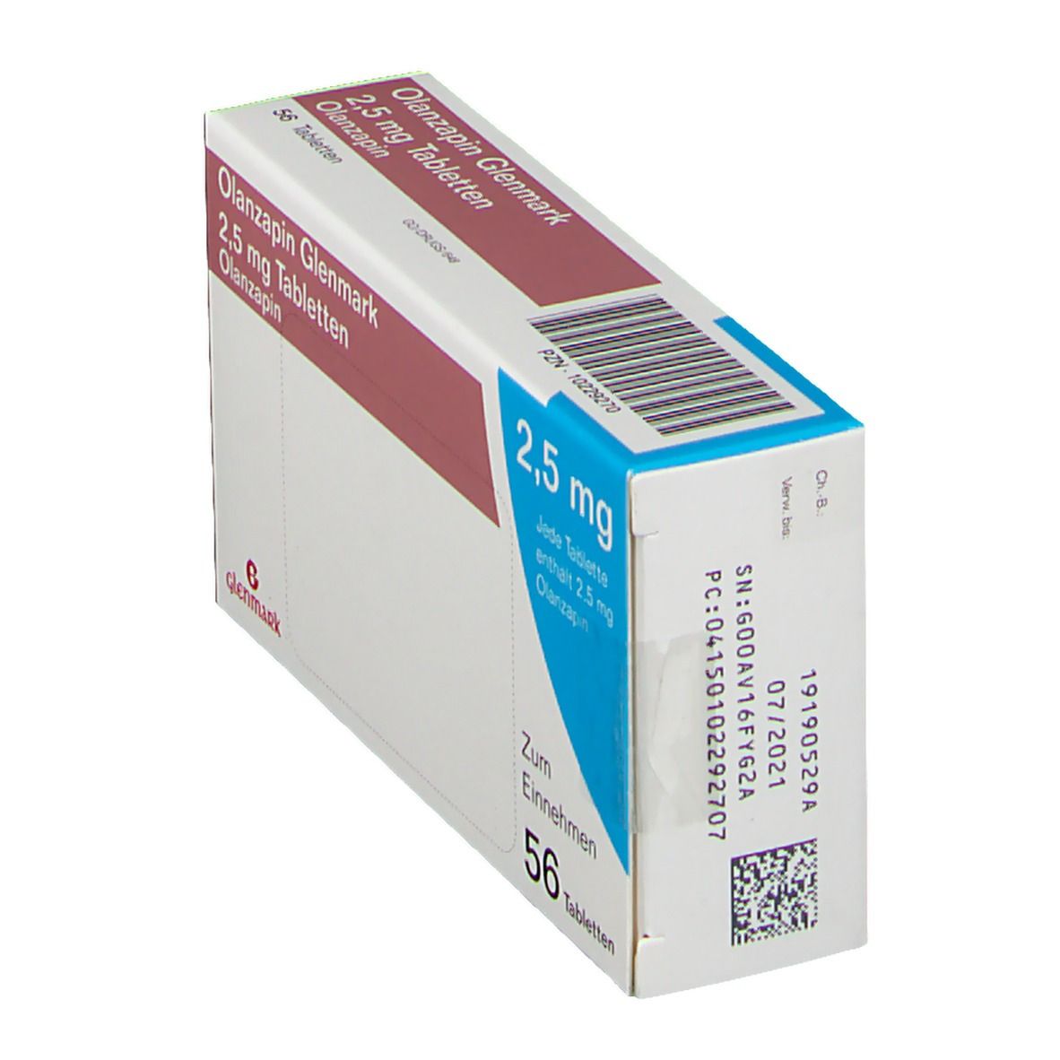 Olanzapin Glenmark 2,5 mg Tabletten 56 St