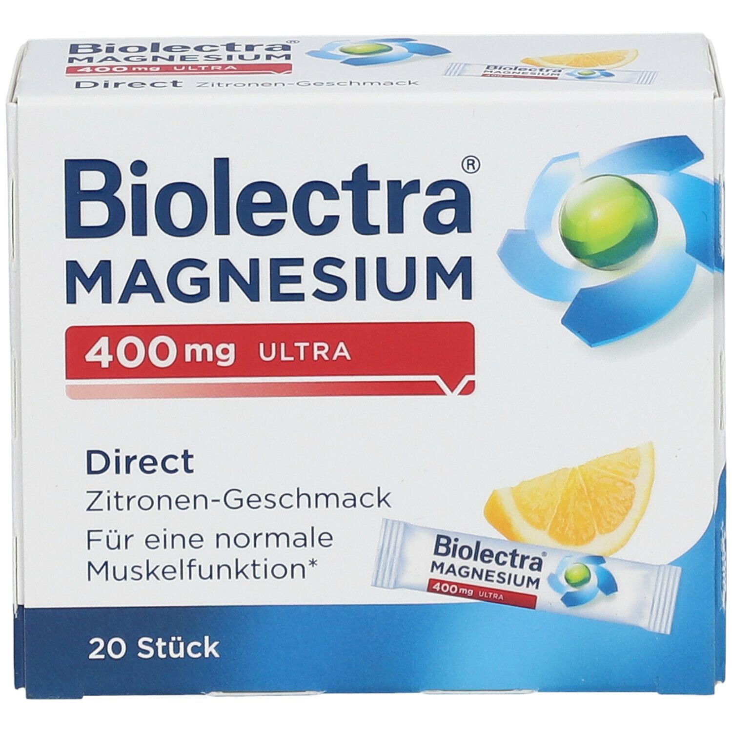 Biolectra® Magnesium ultra Direct 400 mg Zitrone