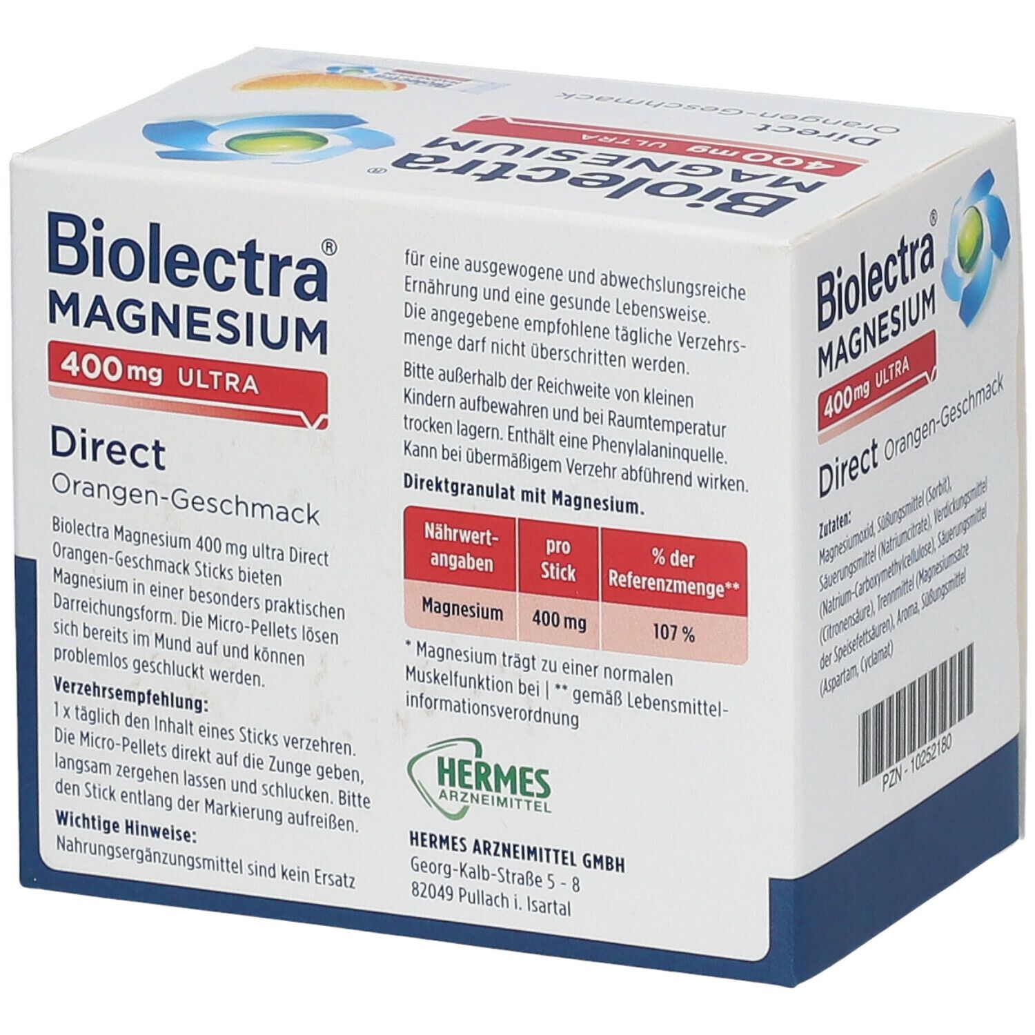 Biolectra® Magnesium ultra Direct 400 mg Orange 40 St - shop-apotheke.com