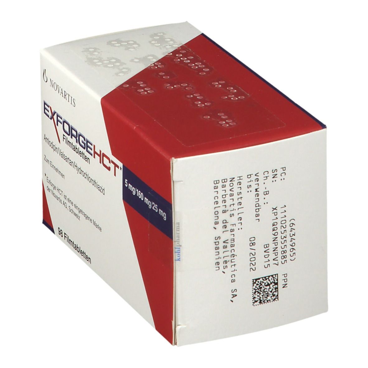 Exforge HCT 5 mg/160 mg/25 mg Filmtabletten 98 St