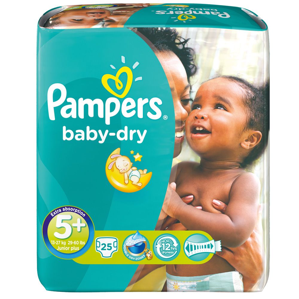 Pampers® baby-dry Gr.5+ Junior Plus 13-27 kg Sparpack