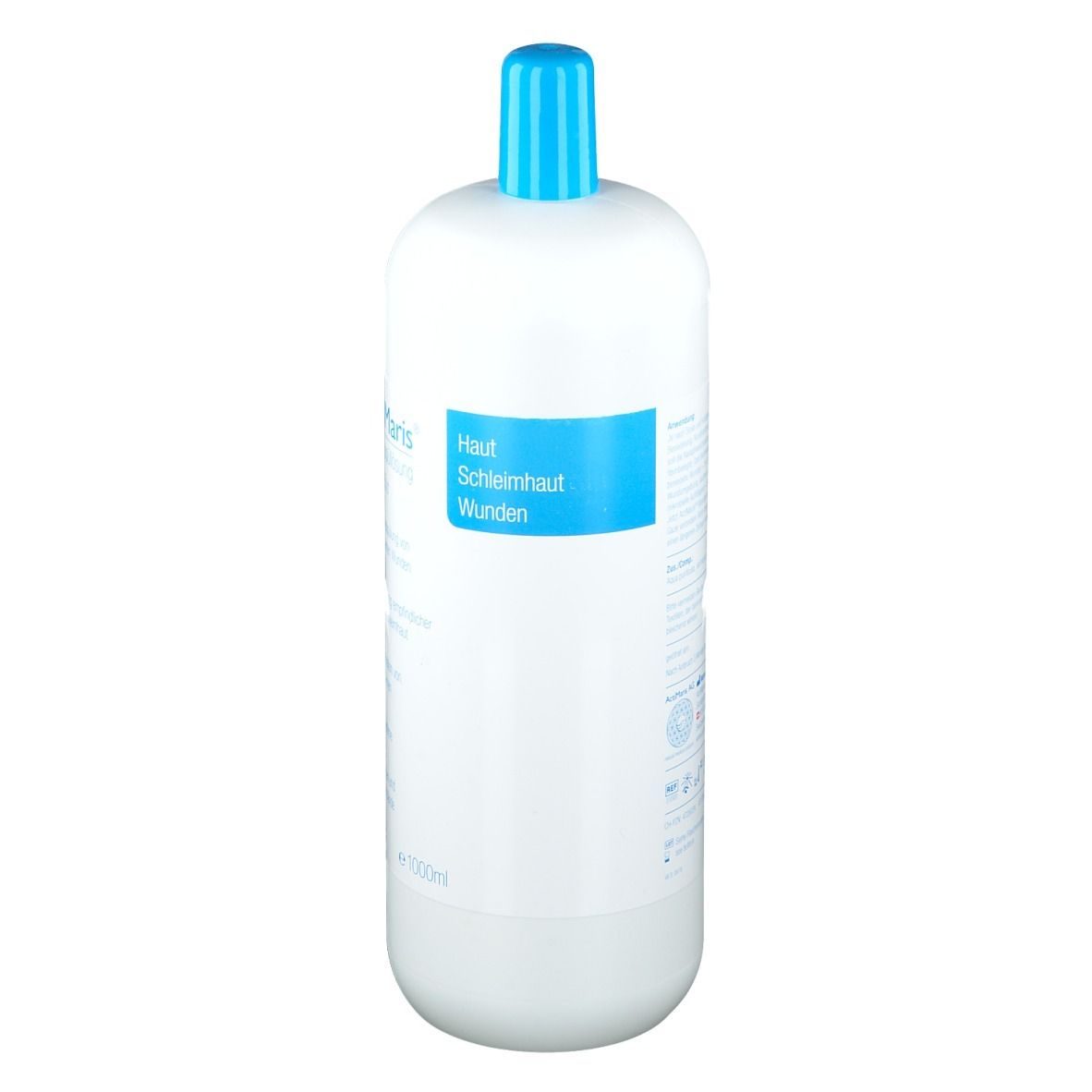 ActiMaris sensitiv. Weiße Flasche mit blauem Verschluss. Text auf Deutsch. 1000ml.
